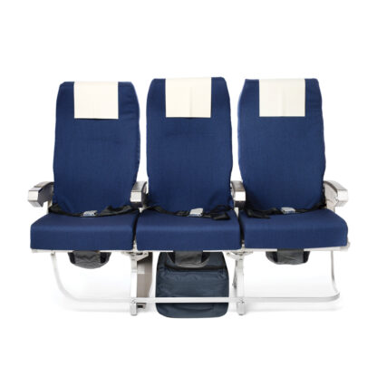 Vue du sac à dos sous siège d'avion